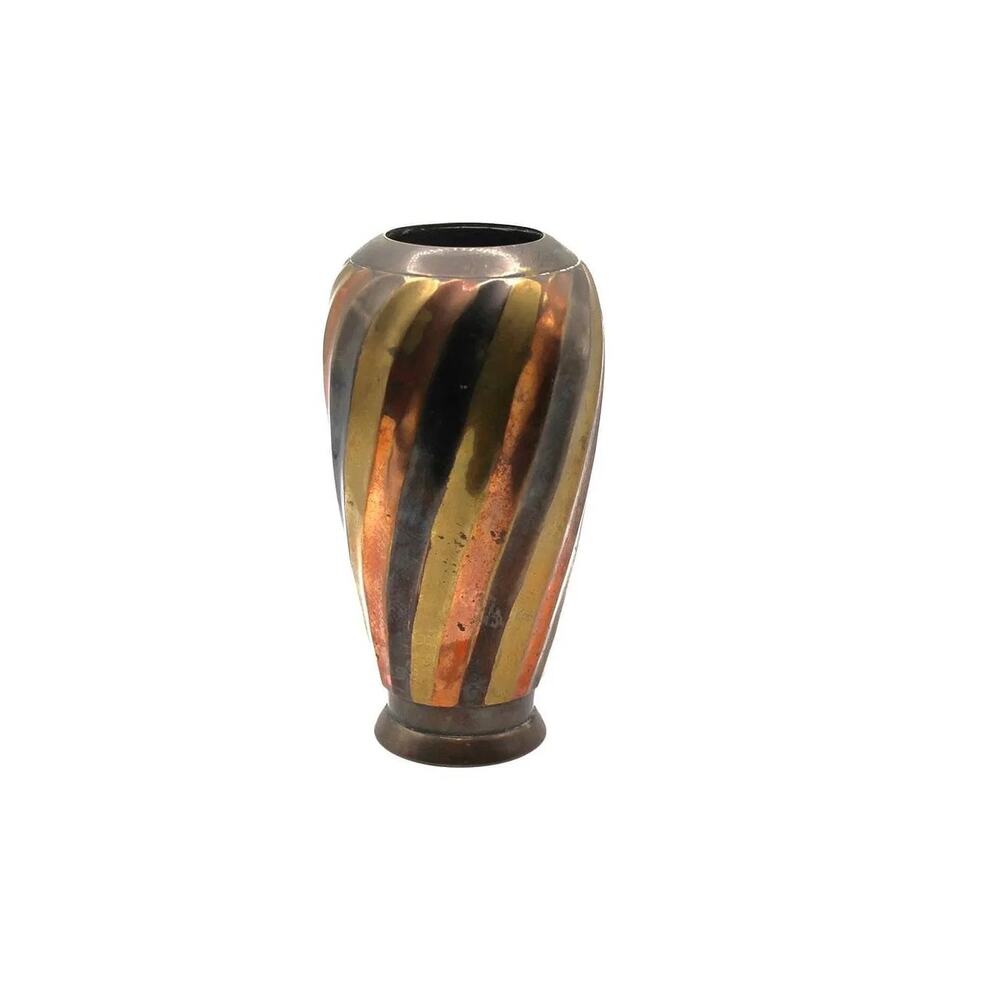 MCM Mixed Metal Brass Vase